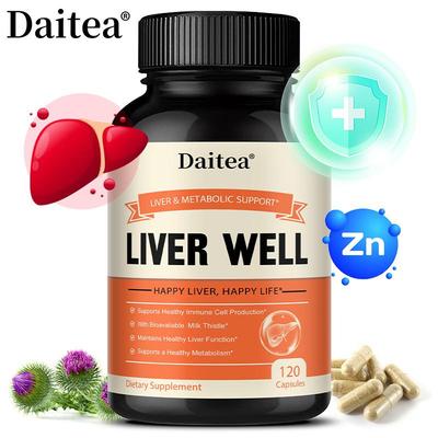 Daitea Liver Well Dietary Supplement, Milk Thistle Fruit - 120 Capsules