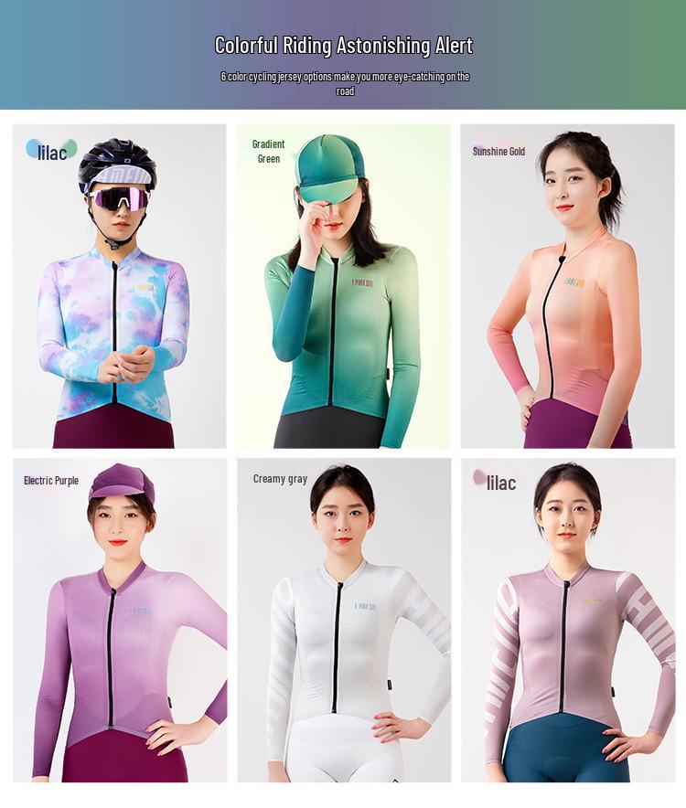 2022 Lampada Women's Trendy Long Sleeve Cycling Jersey for Spring/Summer