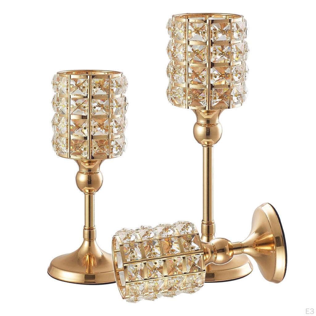 1PC Crystal Candle Holder Stand Decoration Candlestick Christmas Gift