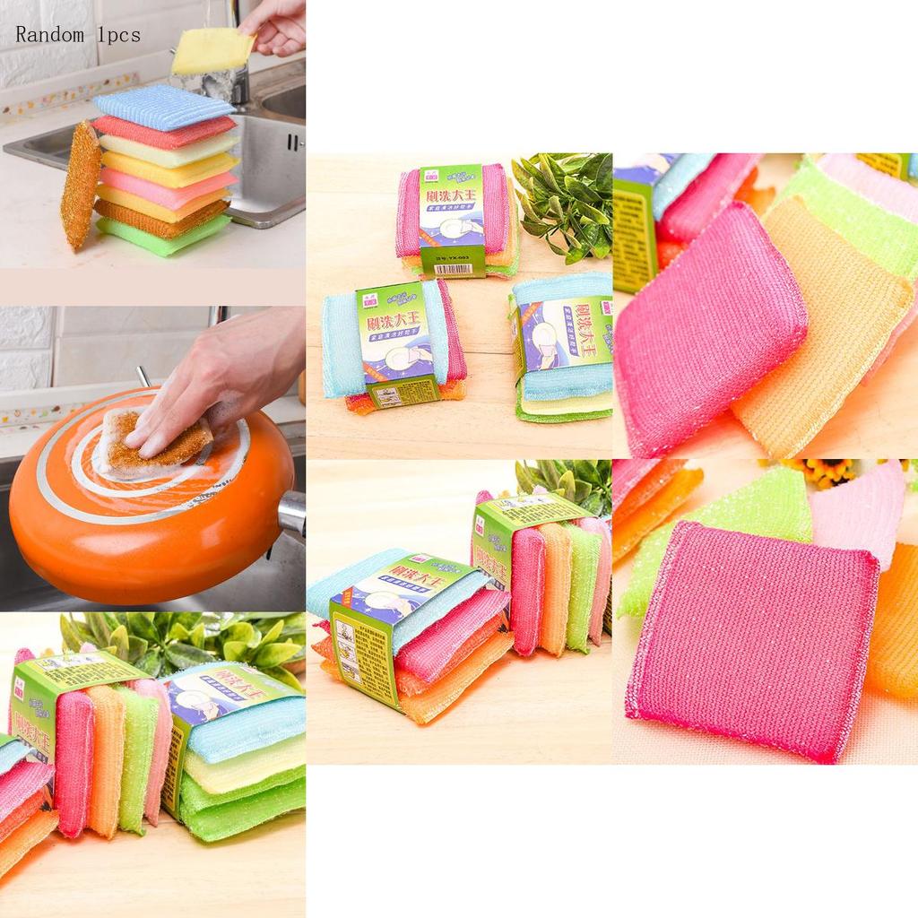 Versatile Dishwashing Brush For Effortless Cleaning With Soft Scouring Pad Design