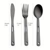 Titanium Tableware Set Outdoor Household Portable Knife Fork Spoon Camping Hiking Travel Camping Portable Knife Fork Spoon Set