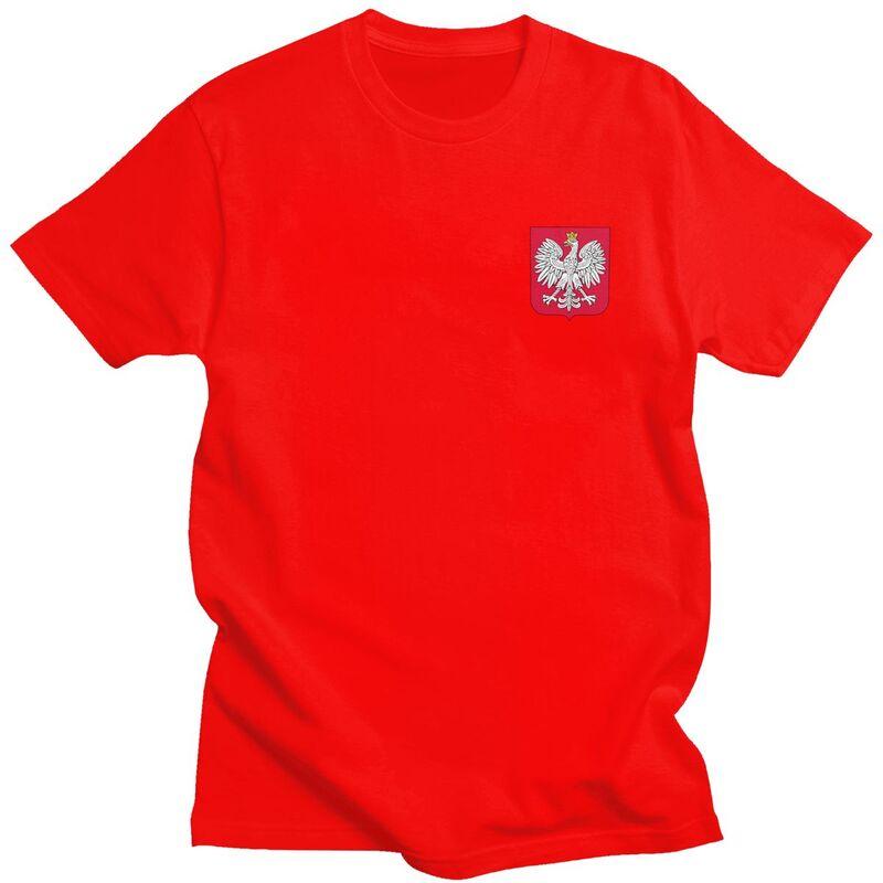 Custom Kingdom Of Poland Flag T Shirts Short Sleeve Cotton Streetwear Tshirt Casual Polska Coat Of Arms Tee Loose Fit Clothes