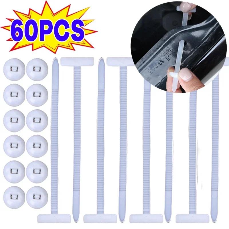 1-100pcs Universal Nylon Cable Ties Buckle Cable Tie Clips Fix Wires Tool Self-locking Car Fastener Buckles Interior Accessories