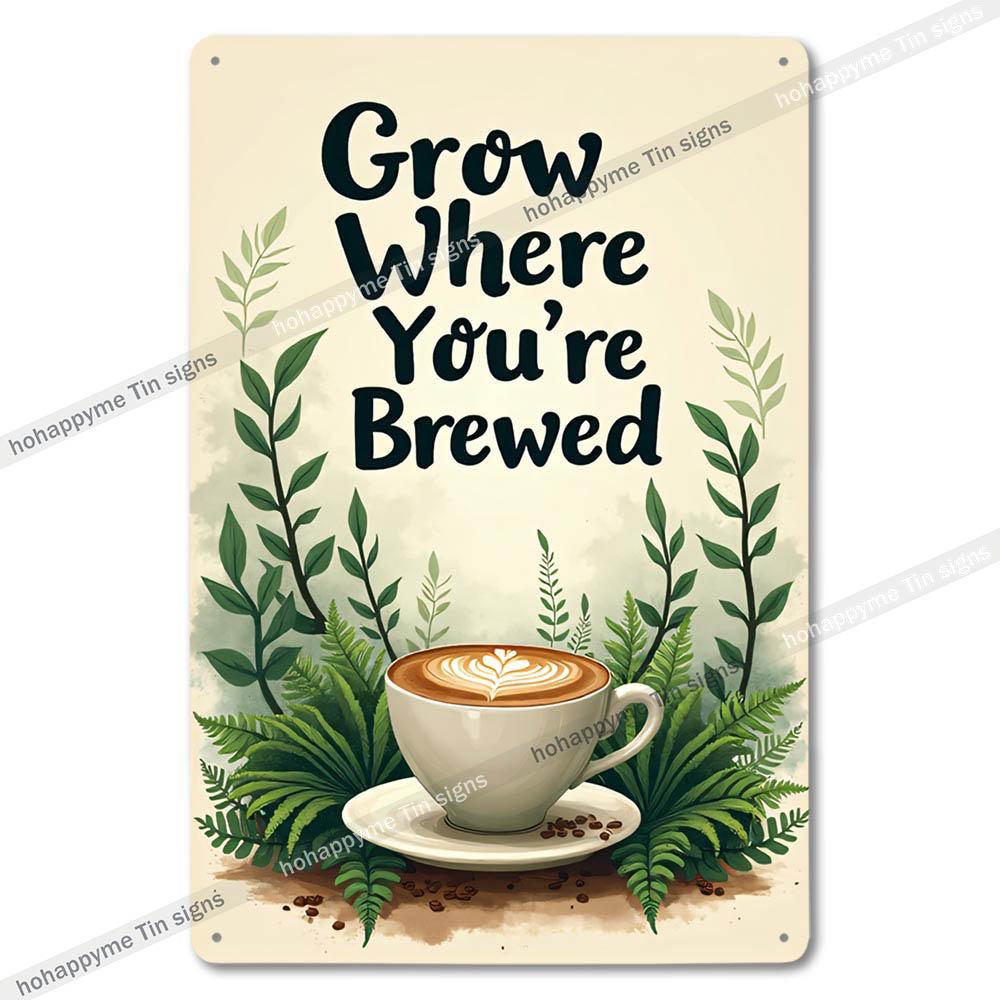 Vintage Coffee Metal Tin Sign Cafe Wall Art Decor Living Room Home Pubs Bar Decoration
