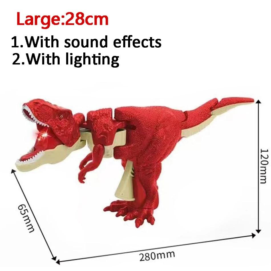 Dinosaurs Zazaza Press Dinosaurs Zaza Toy with Sound Children's Fidget Toys Decompression Toy Telescopic Swing Dino Model Kids