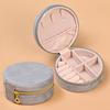 INS Round Mini Travel Jewelry Gift Box: Compact Ring Storage Case