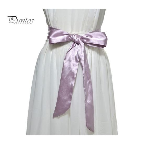 

Женский ремень из гладкого атласа со шнуровкой и бантом, декоративный пояс с регулируемой длиной и дизайном галстука-бабочки, формальный пояс 1pc светло-фиолетовый