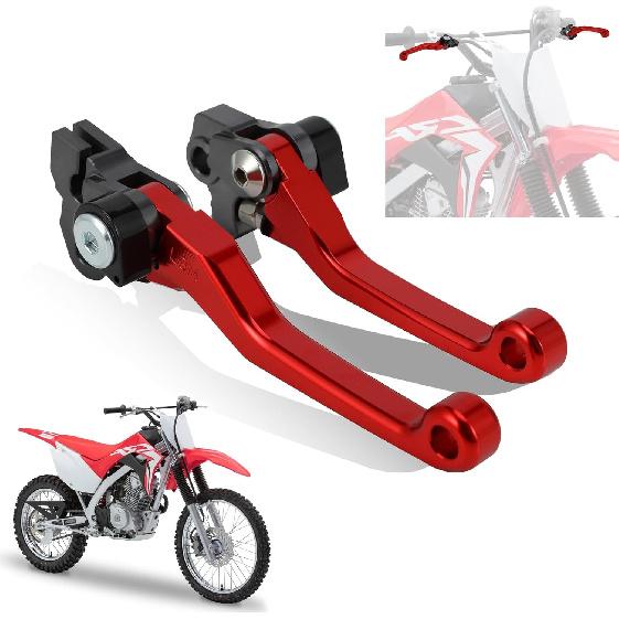 Motorcycle Clutch Brake Lever Foldable CNC Pivot for CRF125F CRF 125F 2022 2021 2020 2014-2022 Dirt Pit Bike Red