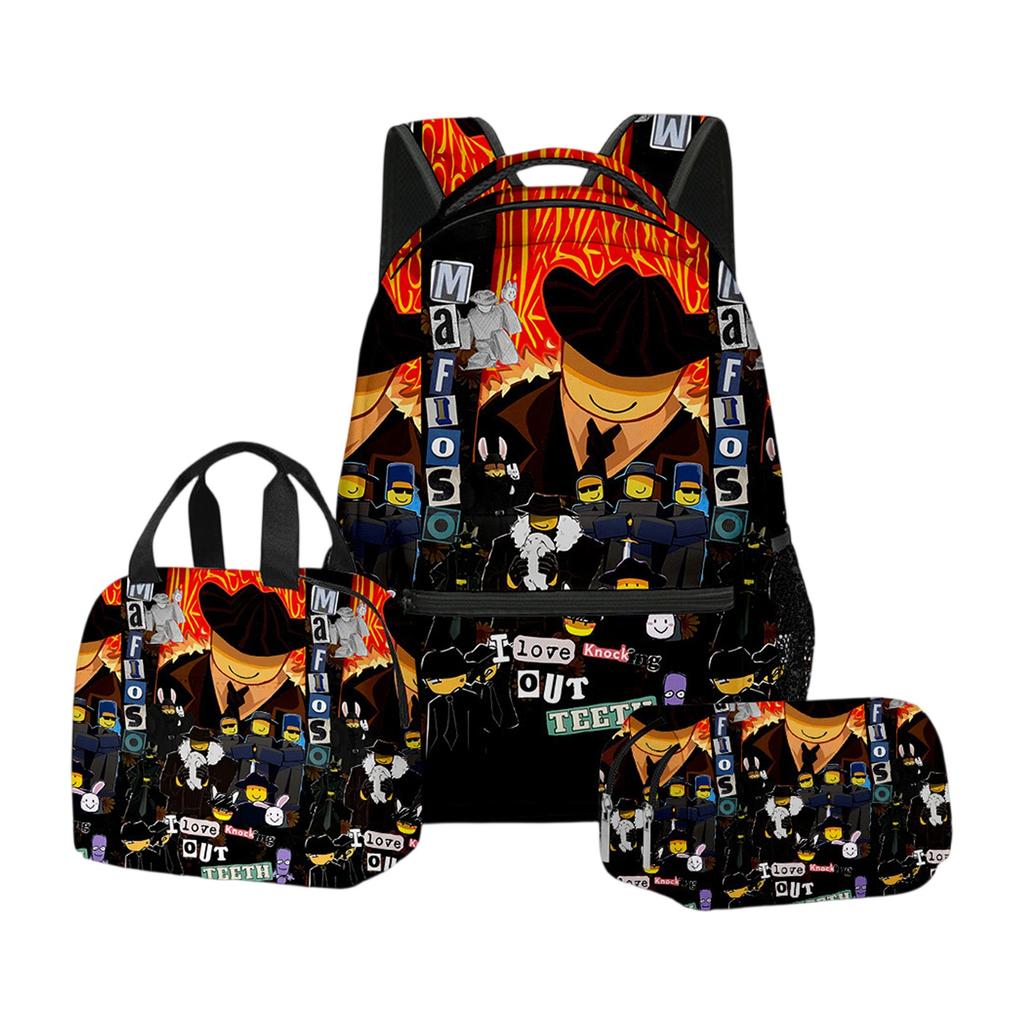 Cartoon Printing Casual Shoulder Bag Junior High School Students Large Capacity Backpacks