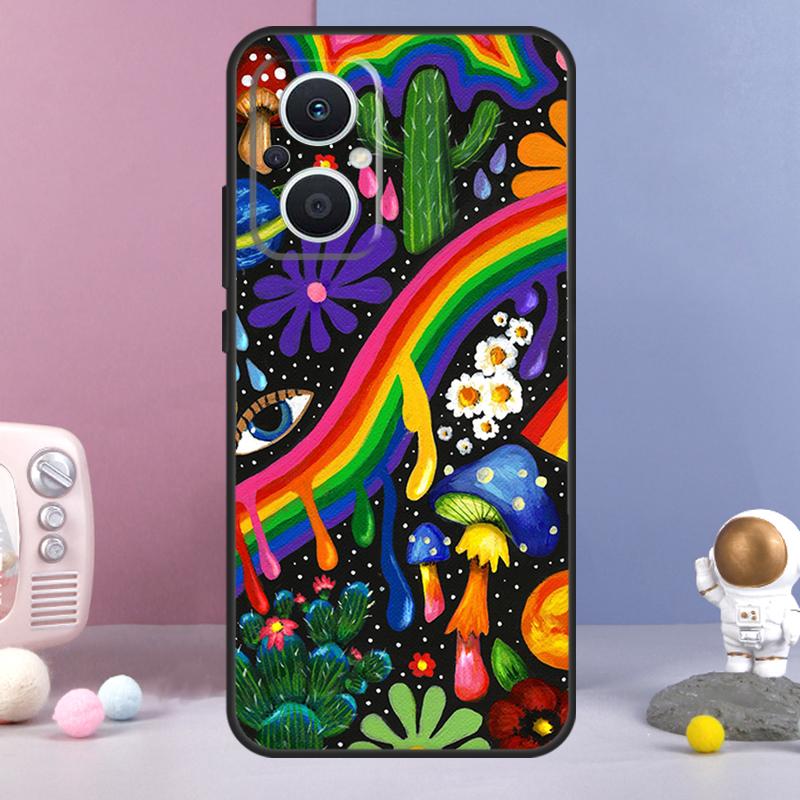 Indie Hippie Art Funda For OPPO Reno 12 F 11F 13F 14F 10 11 13 14 Pro 7 8 Lite OPPO Find X9 X6 X5 X8 Pro Case
