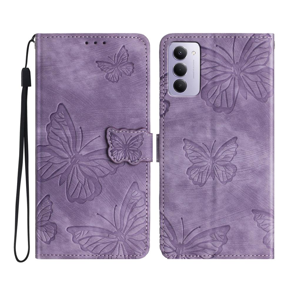 For Xiaomi Redmi 15 5G (Global) (169mm) Case Butterfly Design Flip Wallet Leather Phone Cover Skin-Touch