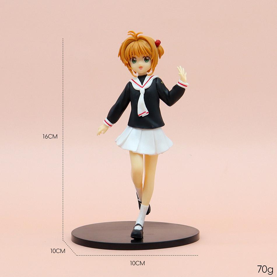 Available Now Animation Card Captor Sakura Figure Haruno Sakura Tomoyo Daidoji Action POLYVINYL CHLORIDE Collector Decorations Miniature Plaything