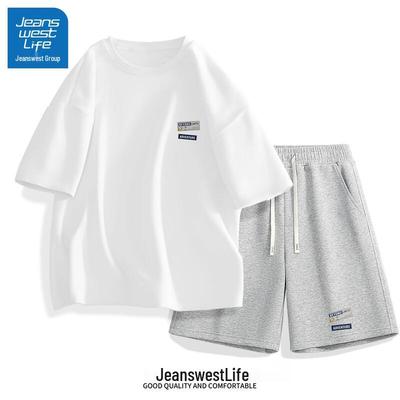 JEANSWEST LIFE Men's Cotton Short Sleeve Shirt & Shorts Set