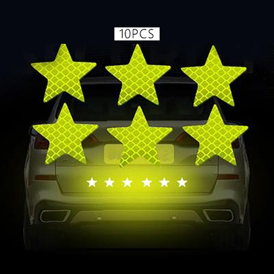 Star Shaped Reflective Stickers,Night Safety Warnings,Automotive Parts,Reflective Tape,For Various Vehicle Models