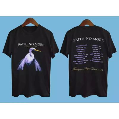 Vintage Washed Faith No More Angel Dust Print Retro Y2K Music Merch Fan Gift Graphic T-shirt Men Women Printed Tee Summer Casual Fashion Clothing