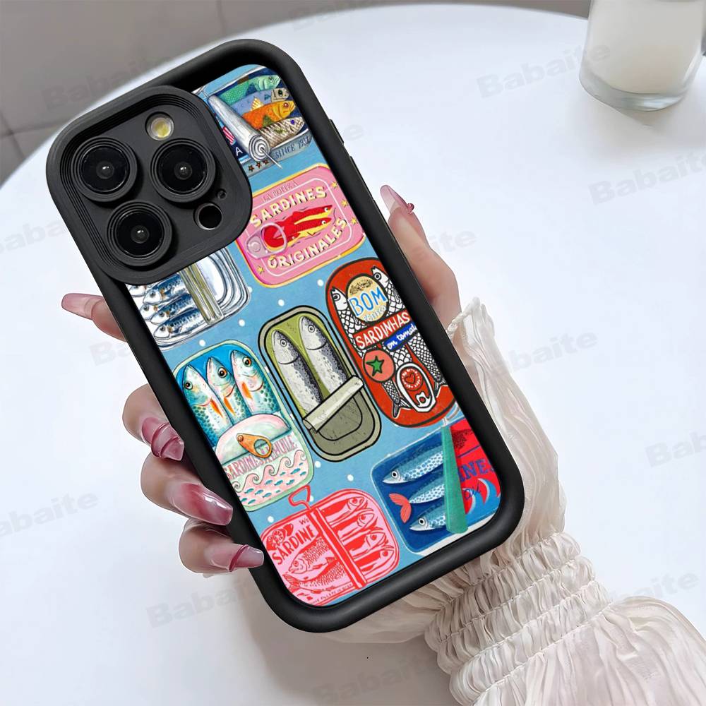 

Sardines Fish Art Phone Case For IPhone 17 16 15 14 13 Pro Max Plus 12 11 Cover iPhone 11