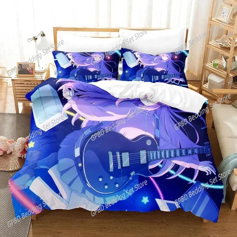 Anime Hitori Gotoh Bocchi the Rock 3D NEW Duvet Cover Pillowcase Bedding Set Adult Boy Girl Bedroom Children Single Double Large