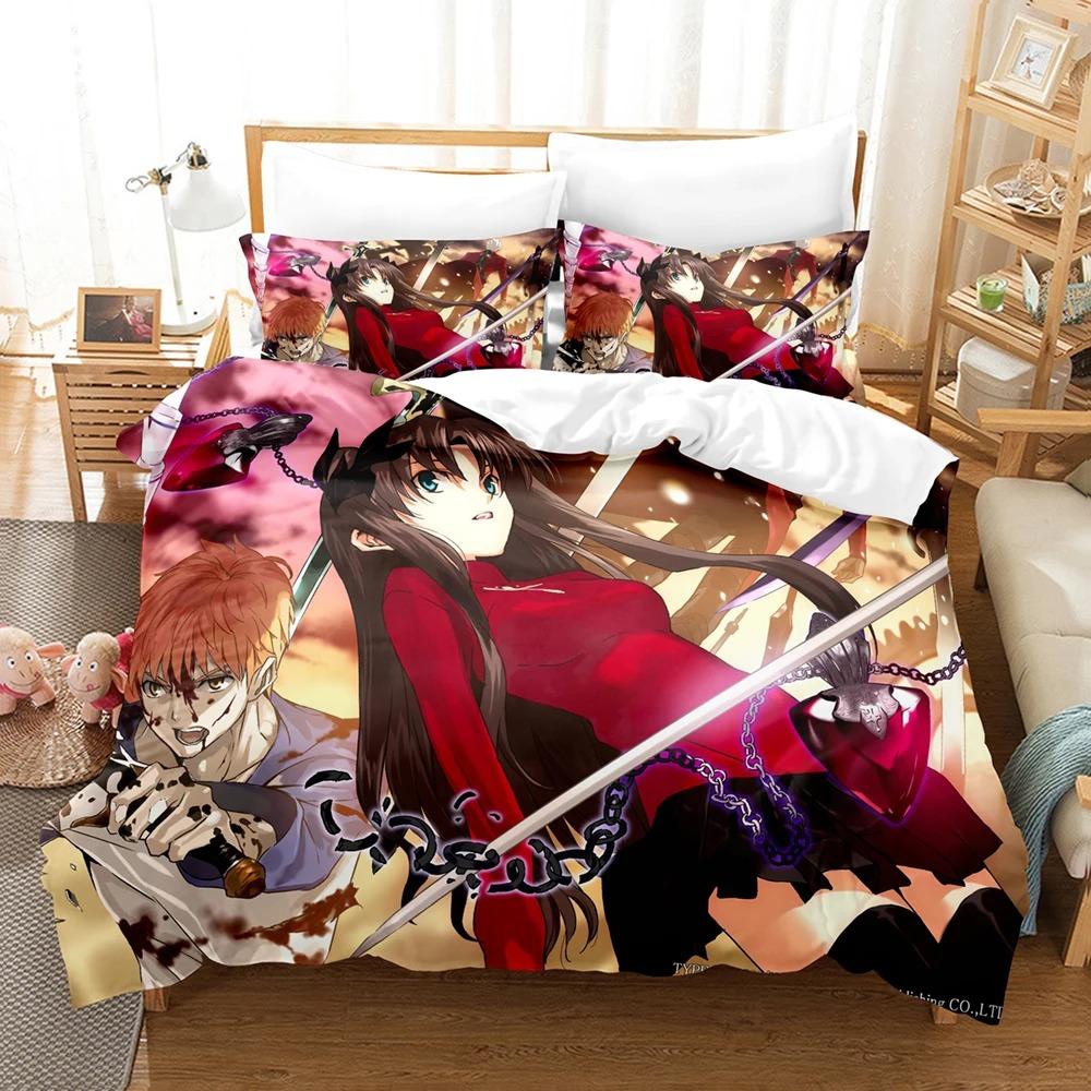 

Pillowcase Twin Full Queen King Bedclothes Bed Linen with New Fatestay night Unlimited Blade Works Bedding Sets Duvet Cover Set Tool 70x133cm 2pcs