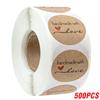 100-500Pcs High-Quality Handmade High-Quality Love High-Quality Stickers High-Quality Seal High-Quality Labels High-Quality Brown High-Quality Party