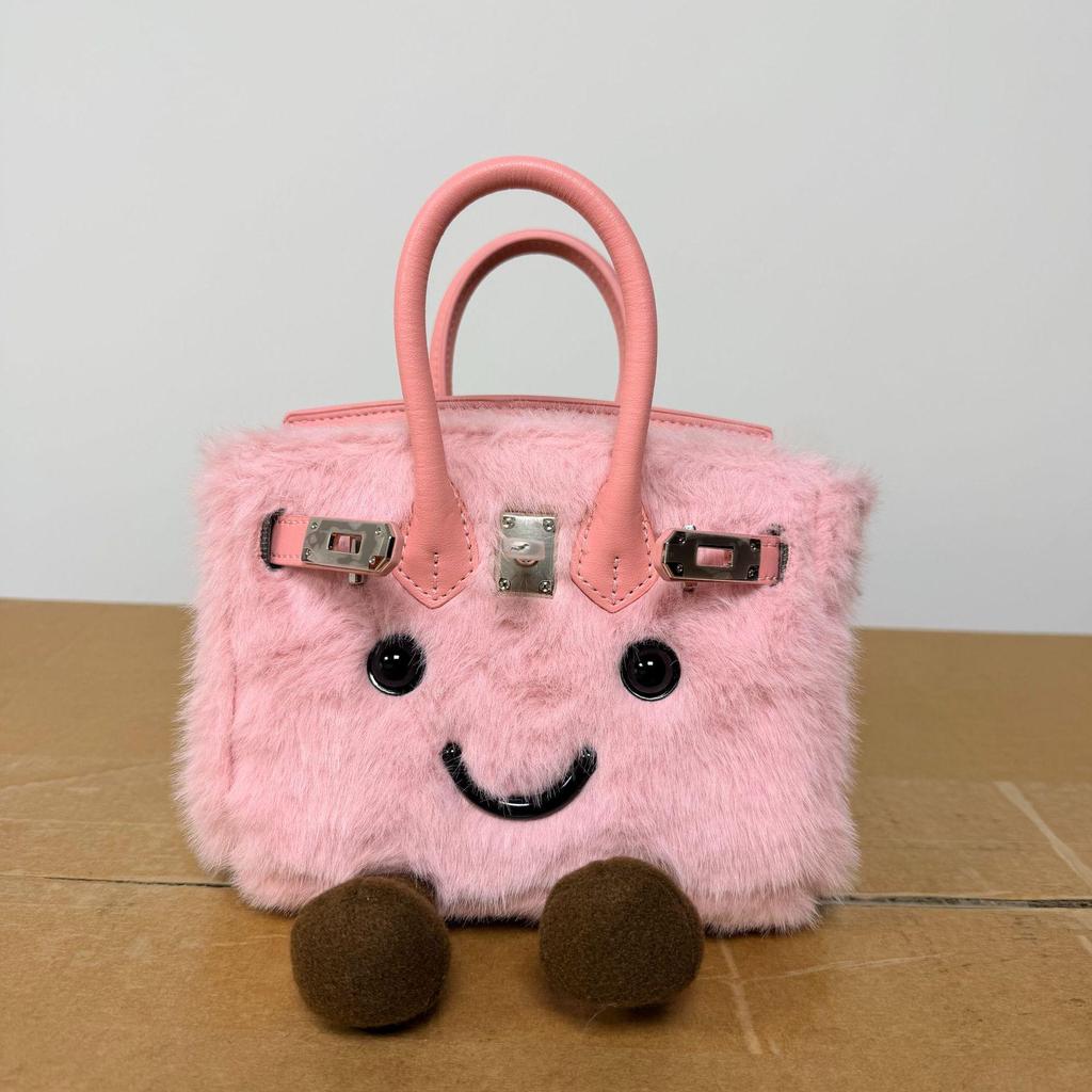 Jllycat Cute Fluffy Platinum Doll Crossbody Elf Handbag