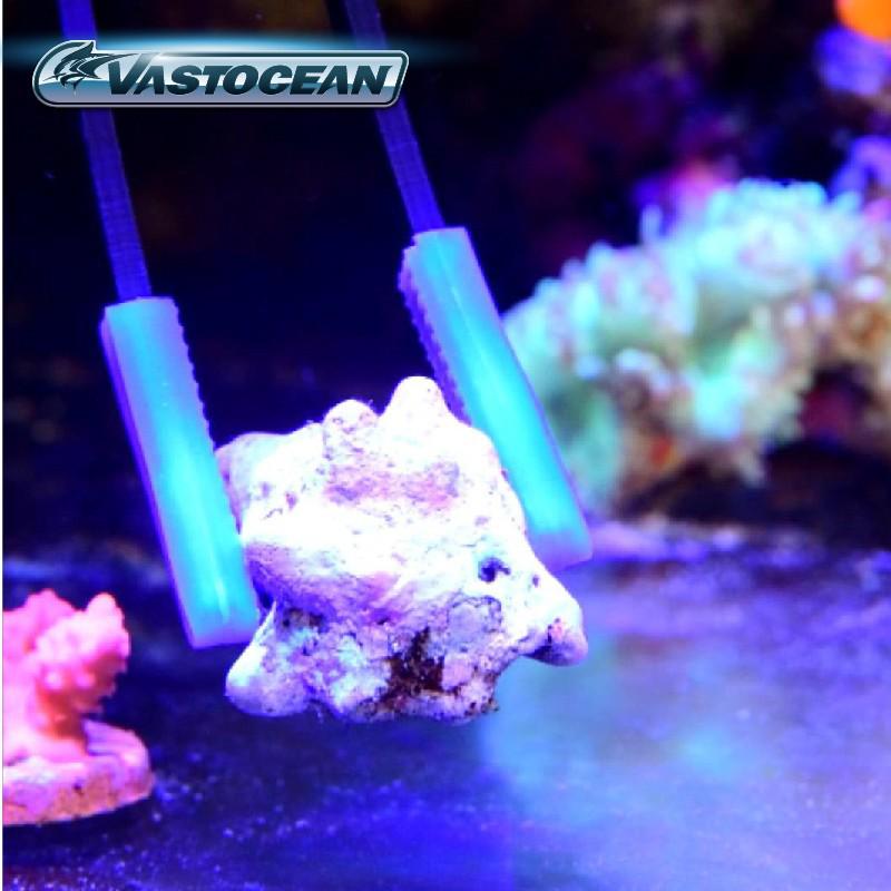 VASTOCEAN Coral Tweezers: High Carbon Fiber Floating Clamp for Aquarium – Straight & Bent Options