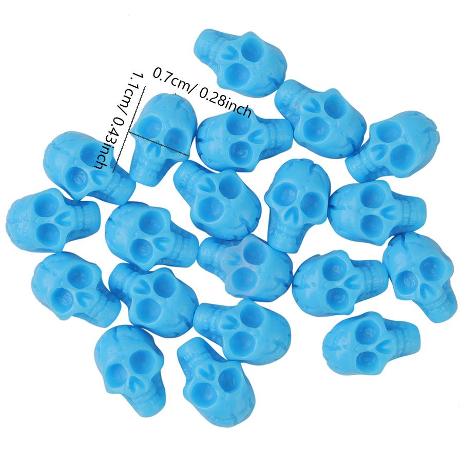 10/30/50/100Pcs Resin Skull Nail Art Charms Flatback Beads, Punk Halloween Party Nail Decoration