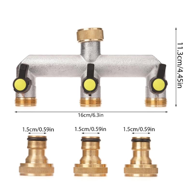 Verbesserungen 3-Wege-Hahnadapter Praktische 3-Wege-Wasserverteilung Einfach zu bedienender 3-Wege-Wasseradapter Flexibler Wasseradapter