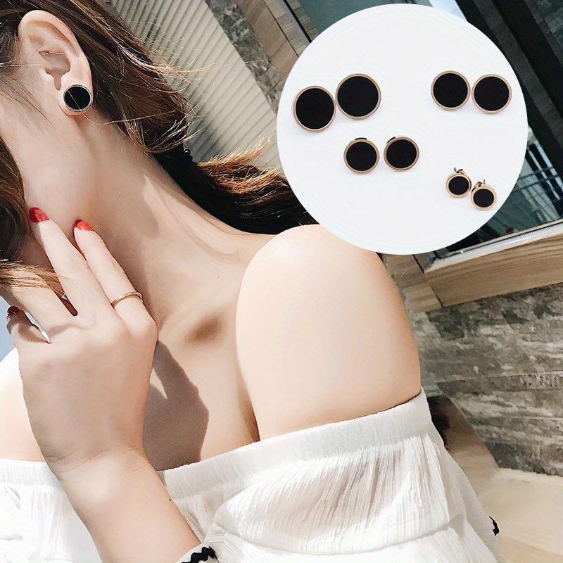 Fashionable Bohemian Retro Earrings and Jewelry, Cute Black Geometric Round Earrings, Perfect Gift Earrings for Girls.