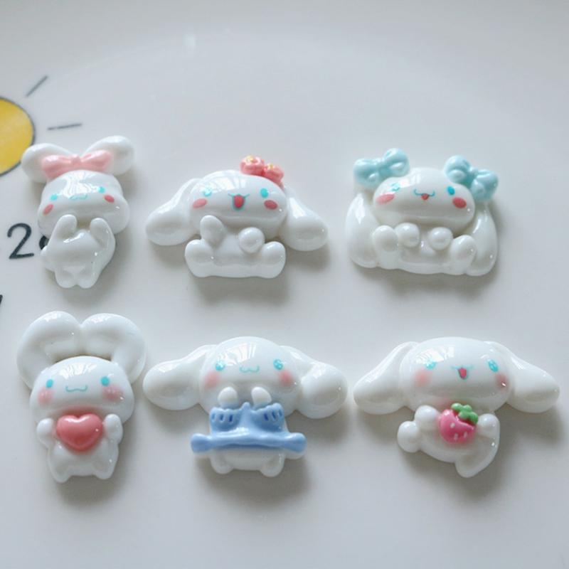 10 Pcs New Kawaii Cartoonear Dog Rabbit Game Nime Characters Resin Scrapbook Diy Jewelry Children Gift Hairpin Accessories A1