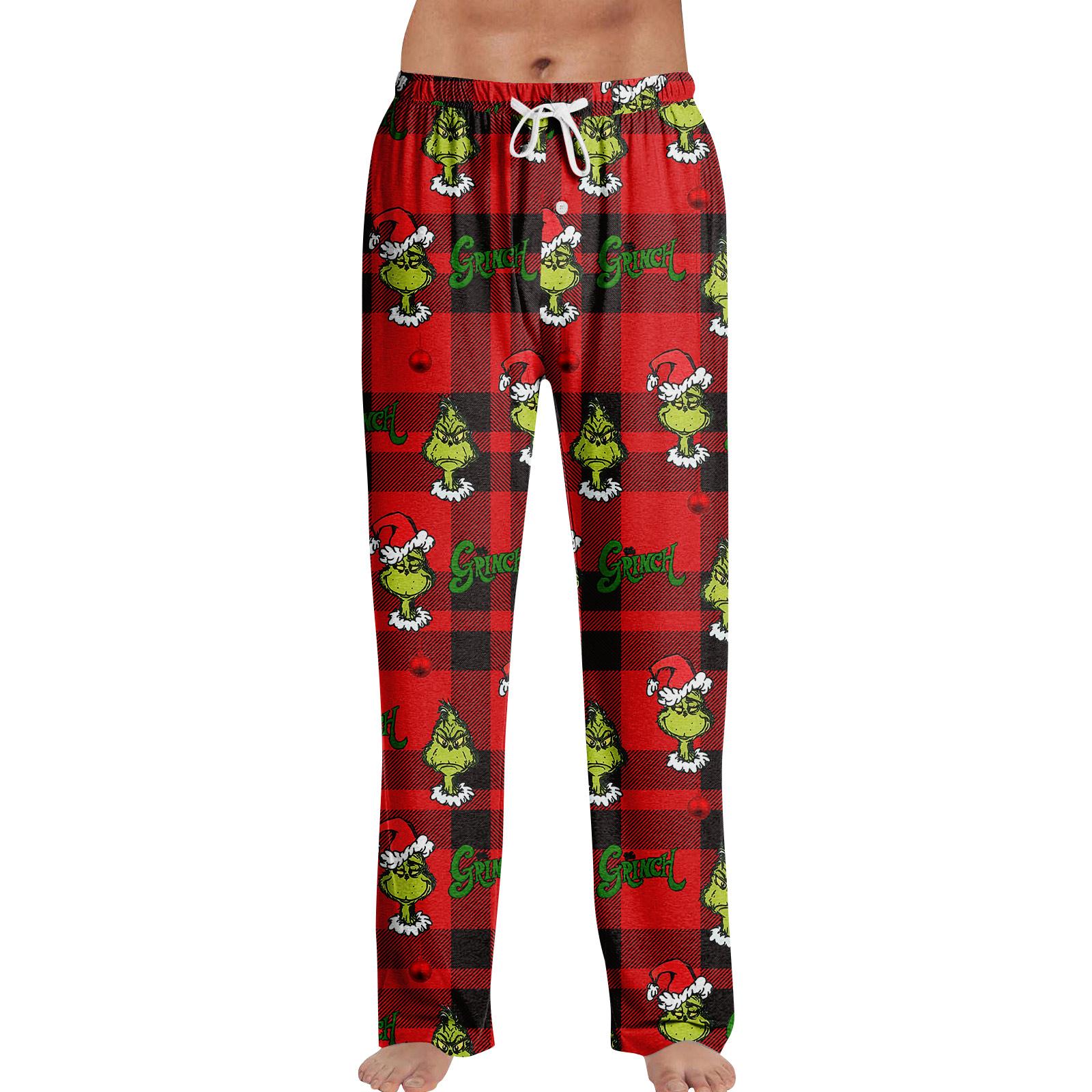 

Пижамные брюки Домашняя одежда Повседневные Брюки на кулиске с эластичной талией Удобные Прямые Брюки для йоги Свободные M красный