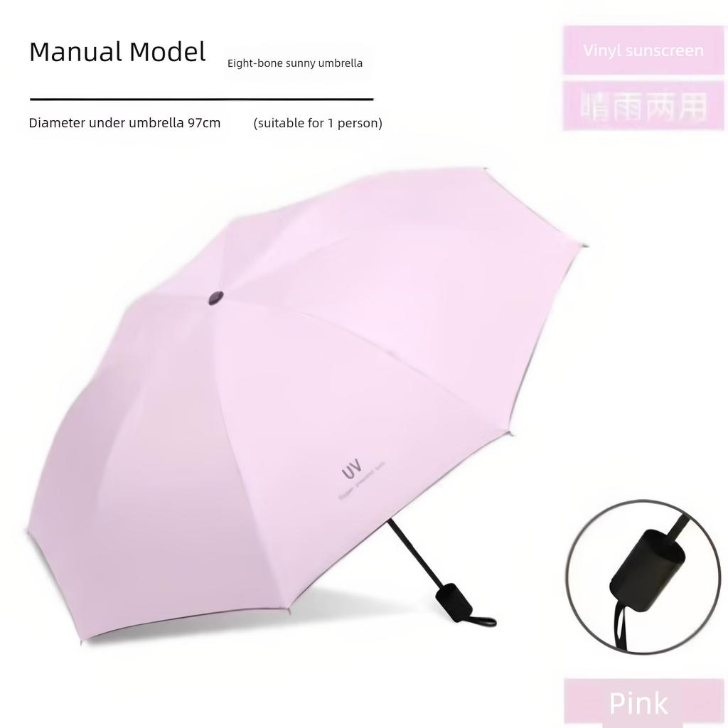 Fully Automatic Folding Umbrella with Black Coating, Business Umbrella, Dual-Use for Sun and Rain, Gift Umbrella, Black Manual Reinforced Umbrella