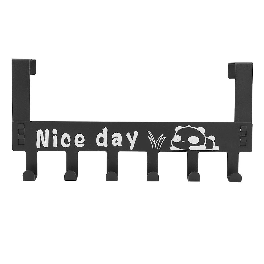 

Over Door Hook Hanger 6 Hook Rack Clothes Holder for Closet Cabinet Door (White)