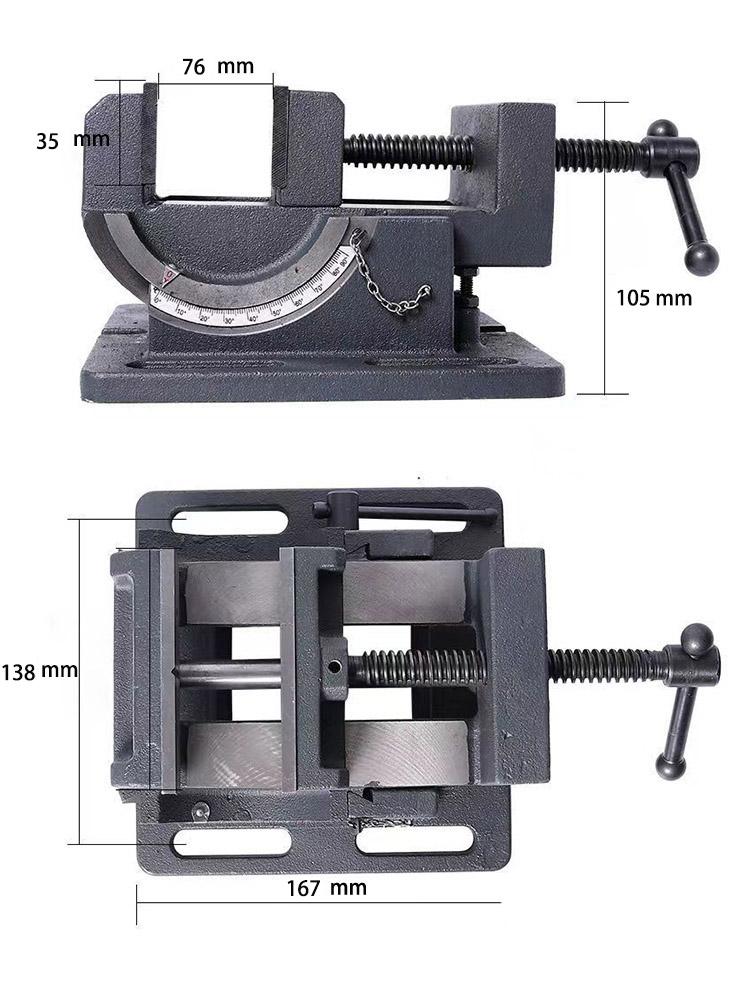 

Прецизионные тиски для сверлильного станка с наклоном для фрезерного сверлильного станка Тиски 0-90° градусов Регулируемый наклонный стол