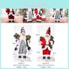 Festive Resin Santa Claus Figurine Standing Grey And Red Perfect For Christmas Decor