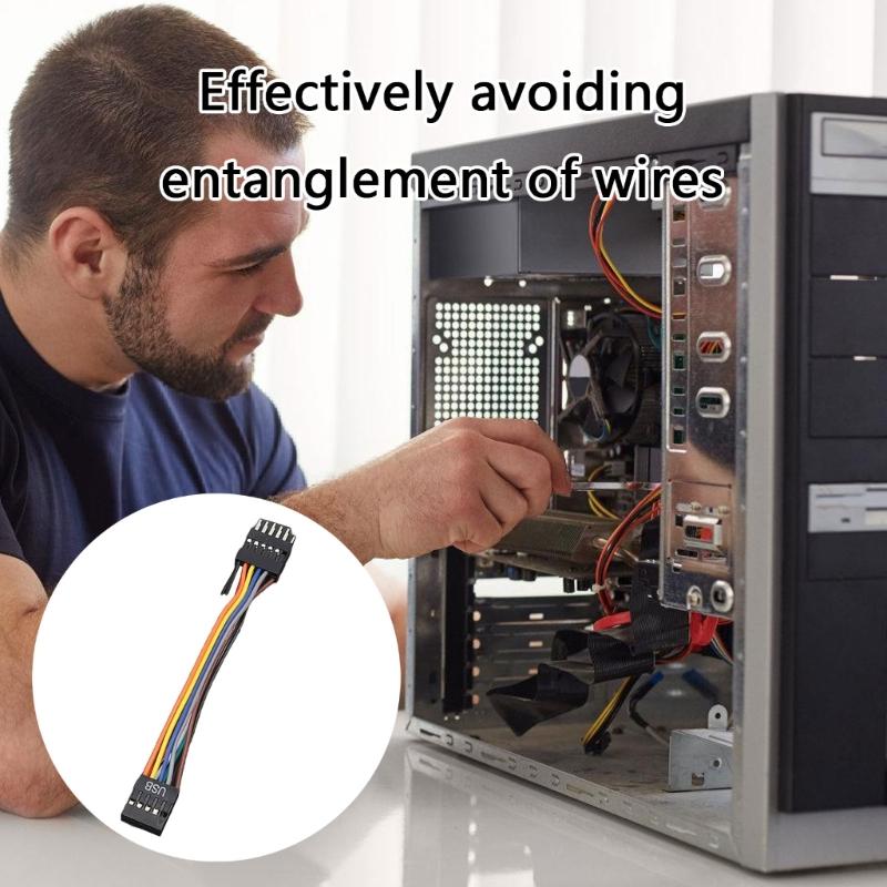 USB Internal Motherboards Header 11Pin to 9Pin USB Converters Cable for Enhances Performances Reliable Connectivity
