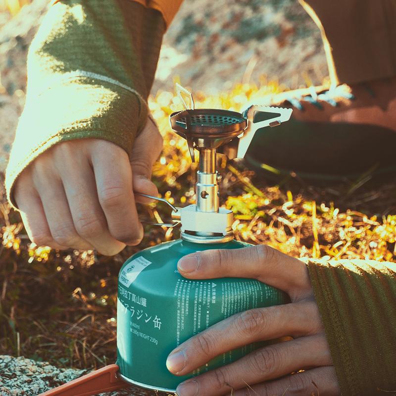 Widesea Camping Gas Burner Backpack Stove Cylinder Portable Supplies Stove Outdoor Travel Gear Cookware Equipment Accessories