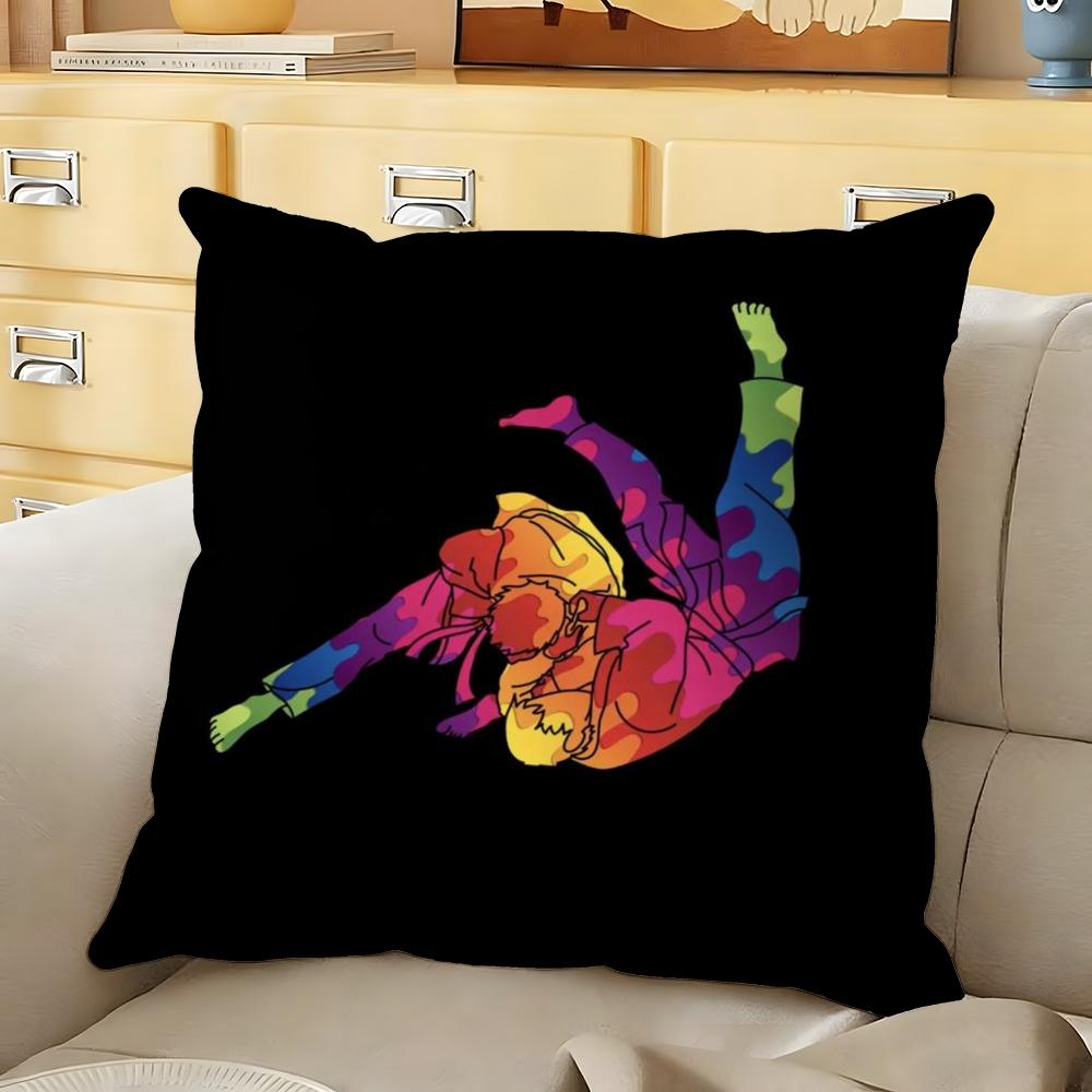 Sports Judo Martial Arts Cushion Cover Soft Durable Reversible Pillow Cover Home Car MultiScene Daily Comfort Pillowcase