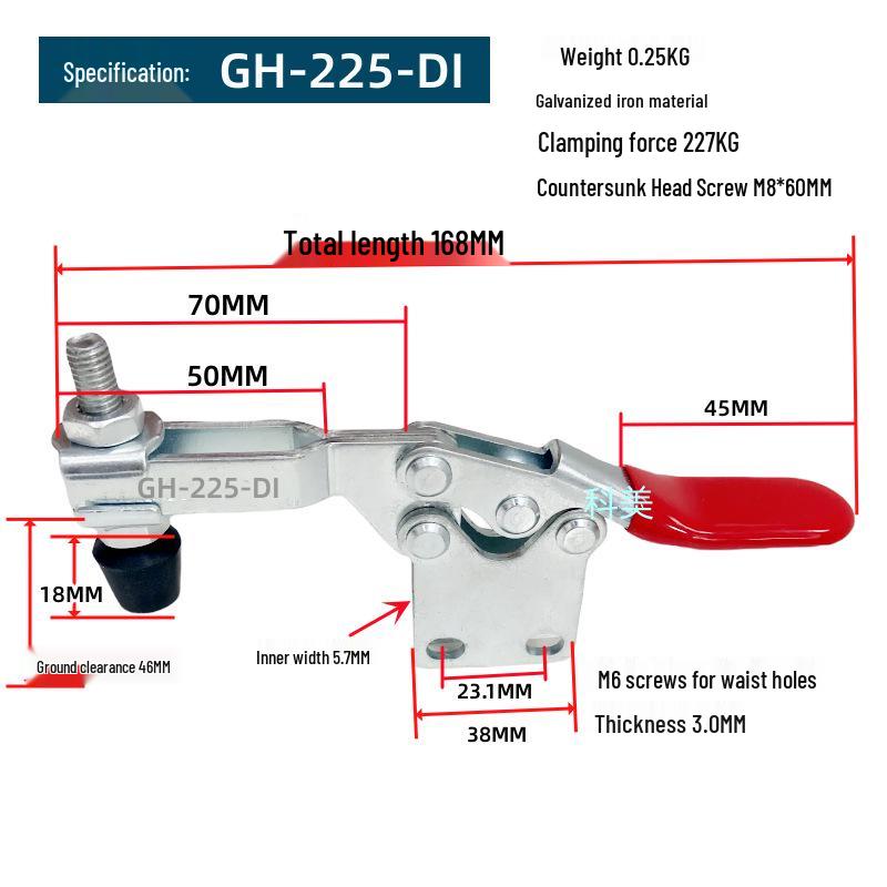 Quick Clamp GH201: Stainless Steel 201A Pliers, 201B Collet, 201C Fixture, 225D Toggle Clamp