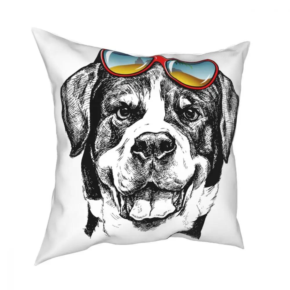 

Cool Dog Square Pillow Case Cushions for Sofa Awesome Cushion Covers 30x30cm чёрный