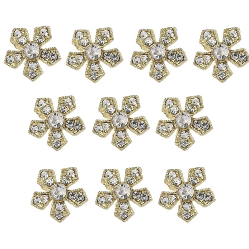 Create Beautiful Nail Designs with 10pcs Shimmering Snowflake Nail Charms Nail Decorations
