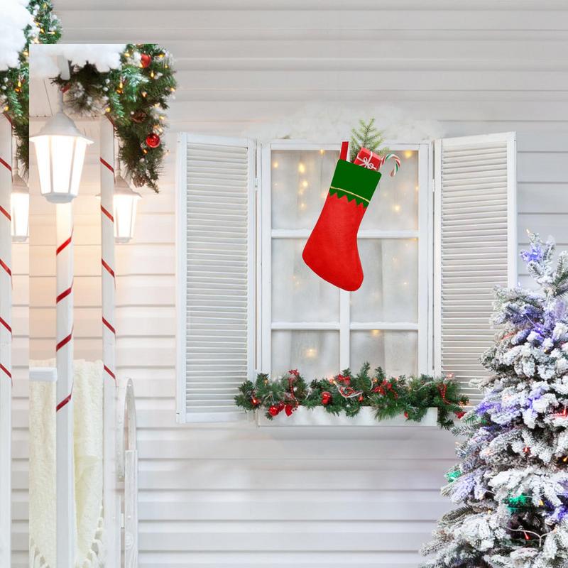 Classic Stocking Decoration 12pcs Classic Christmas Decorative Stockings For Tree Home Decor Accents For Classroom Stairs