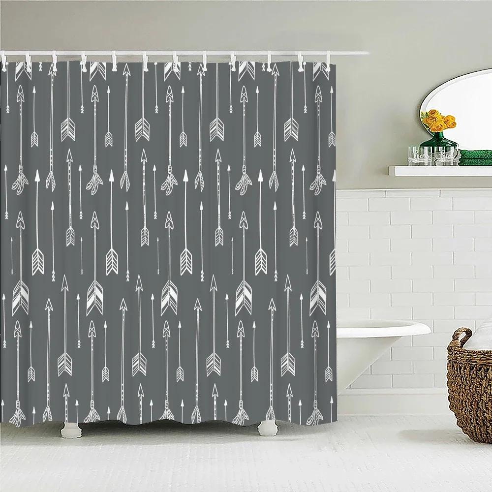 Geometryczny wzór drukowanie zasłona prysznicowa łazienka 3D wodoodporna tkanina zasłony prysznicowe duże 180x200 cm do zasłony łazienkowej