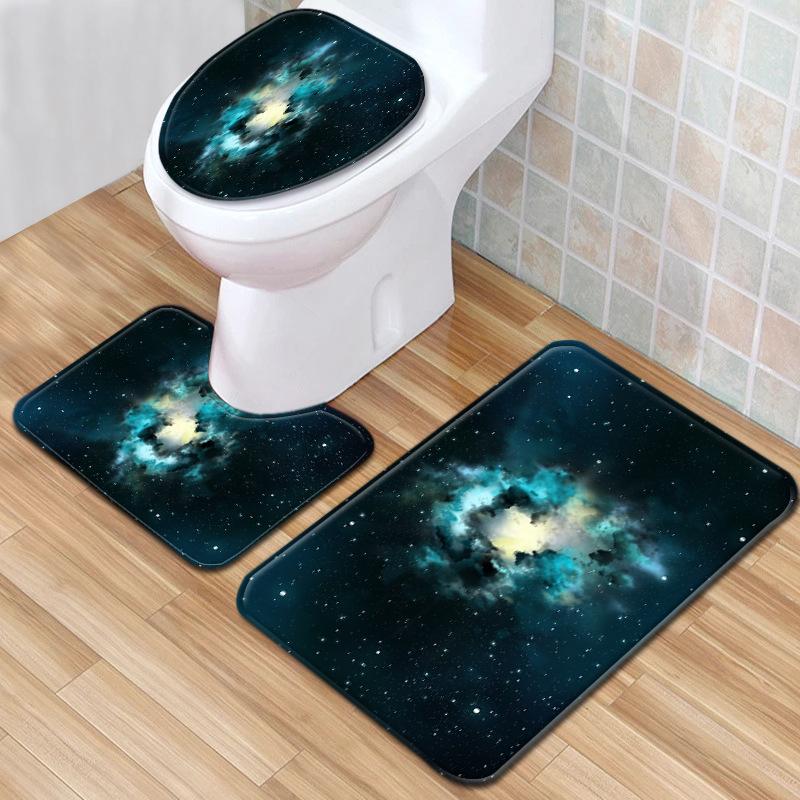 Star Bathroom Floor Mat Toilet Three-Piece Set