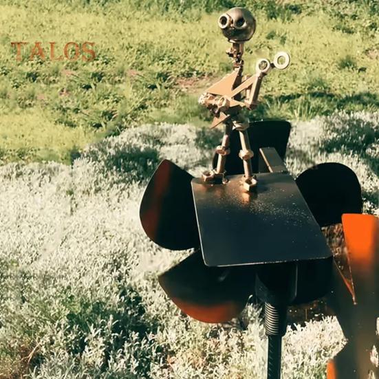 Garden Guitarist Windmill Metal Handmade Rock Guitarist Sculpture Music Man Wind Spinner for Music Lovers Gift Yard Lawn Decor