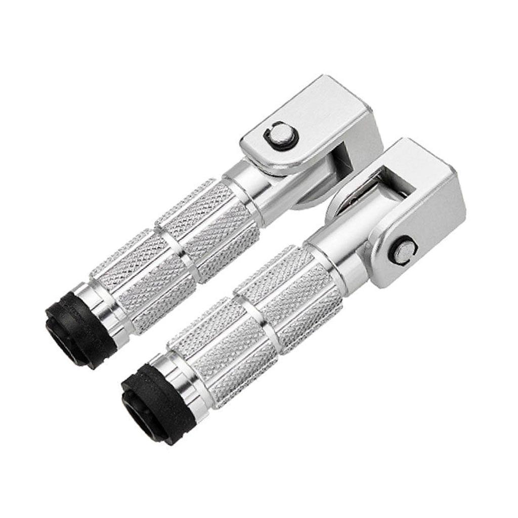 1 Pair Front Rear Footrest Pedal Motorcycle 90° Fixed Folding Footpegs Modification Accessories M10 Motorcycle Foot Peg