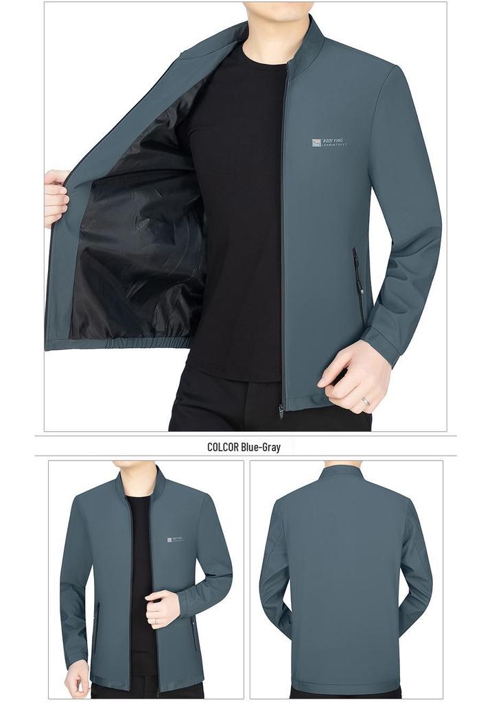 2023 Men's Spring/Autumn Business Casual Stand Collar Jacket