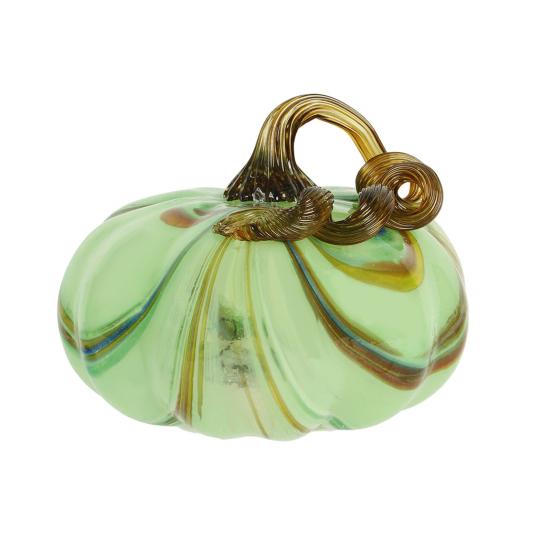 Mini Hand Blown Glass Pumpkin Ornament Collectible Thanksgiving Halloween Faux Crystal Pumpkin Hanging