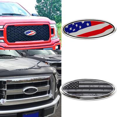 Para Emblema Ford F150 F250 F350 Edge Explorer RANGER EXPEDITION Emblema Frontal de Coche Bandera de EE. UU. Accesorios Traseros