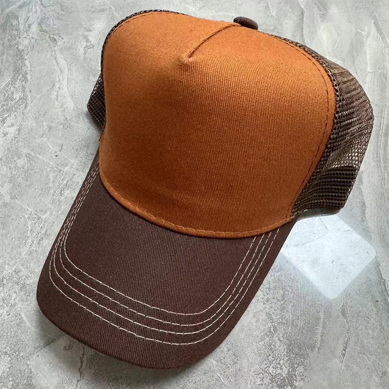 Colorful mesh hat available. Multiple colors available. Trucker visor baseball cap wide brim dome