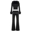 2025 Fall/Winter European Furry Hoodie & Rhinestone Sweatpants Set